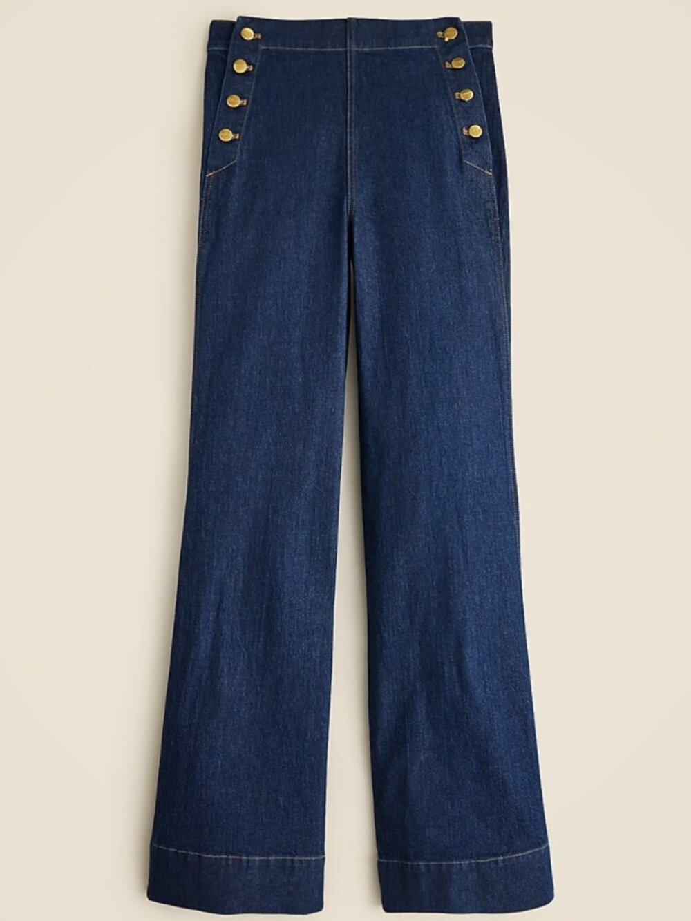 J.Crew - Sailor-button denim trouser in 1996 semi-stretch